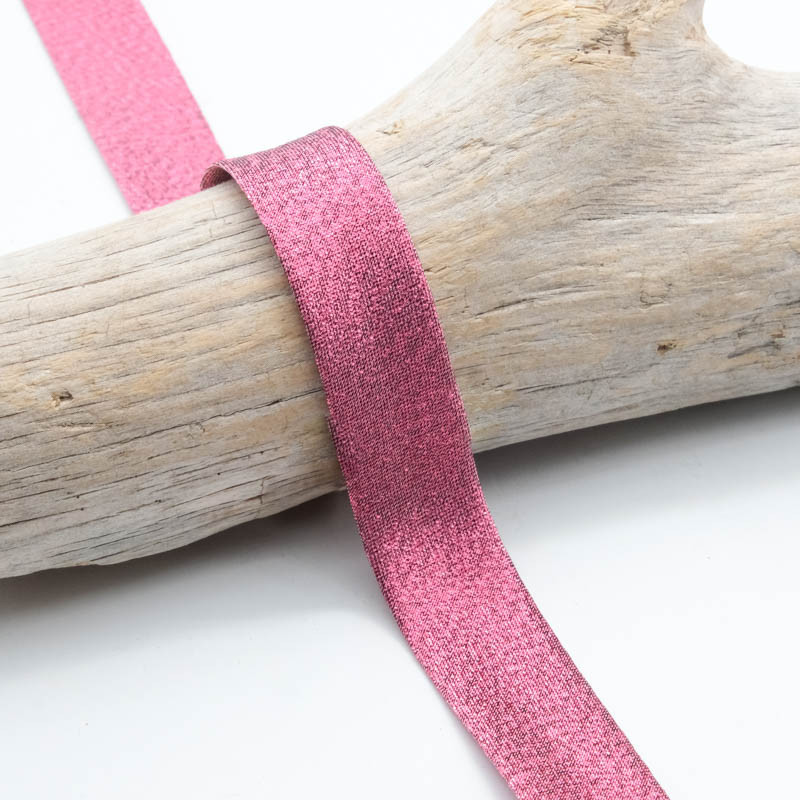 18mm Fuchsia Lamé Bias Tape - Maison Klem